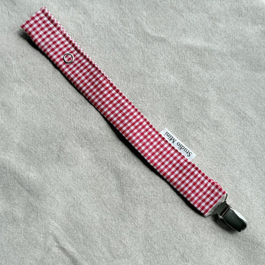 Pacifier Cord Red Gingham